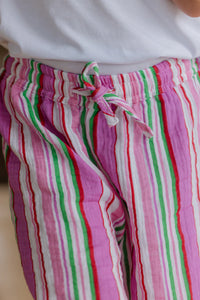 Milky Crinkle Stripe Pant