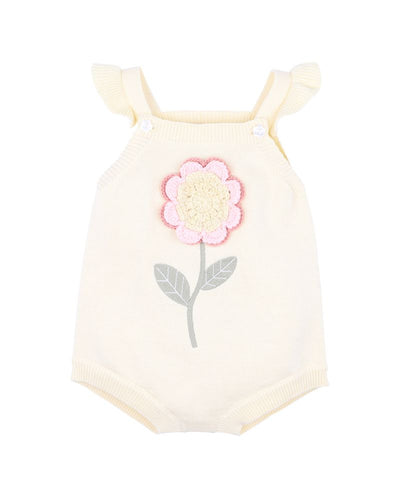 fox & finch Palm Cove Crochet Flower Knitted Bodysuit