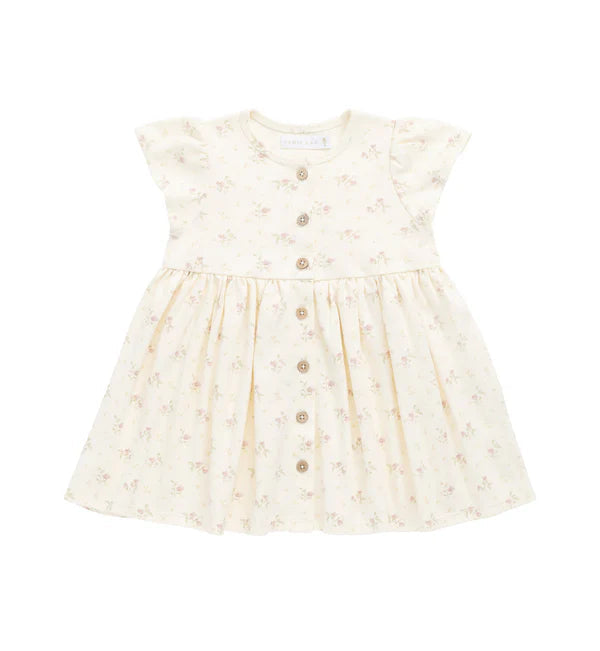 JAMIE KAY Organic Cotton Dahlia Dress | Thelma Parchment