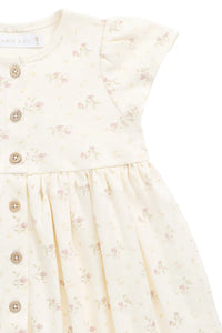 JAMIE KAY Organic Cotton Dahlia Dress | Thelma Parchment