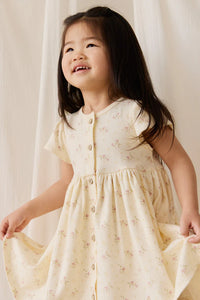 JAMIE KAY Organic Cotton Dahlia Dress | Thelma Parchment