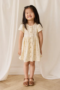 JAMIE KAY Organic Cotton Dahlia Dress | Thelma Parchment