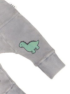 Huxbaby Burgersaurus Sweatshirt & Dino Drop Crotch Pant Set