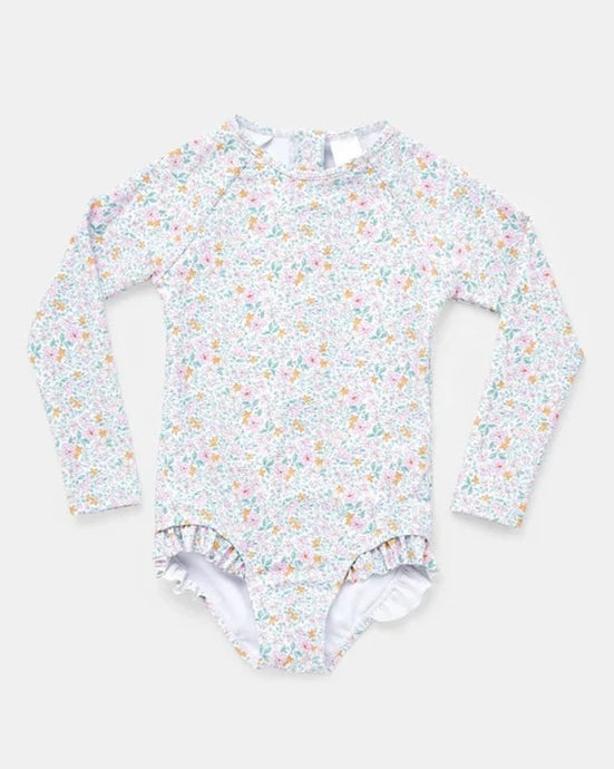 Walnut Goldie Rash Suit - Ditsy Meadow