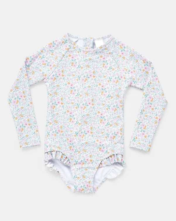 Walnut Goldie Rash Suit - Ditsy Meadow