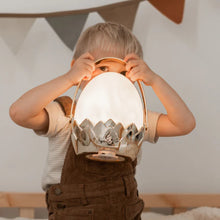 Load image into Gallery viewer, Little Belle - Dragon Egg Carry Lantern | White &amp; Gold