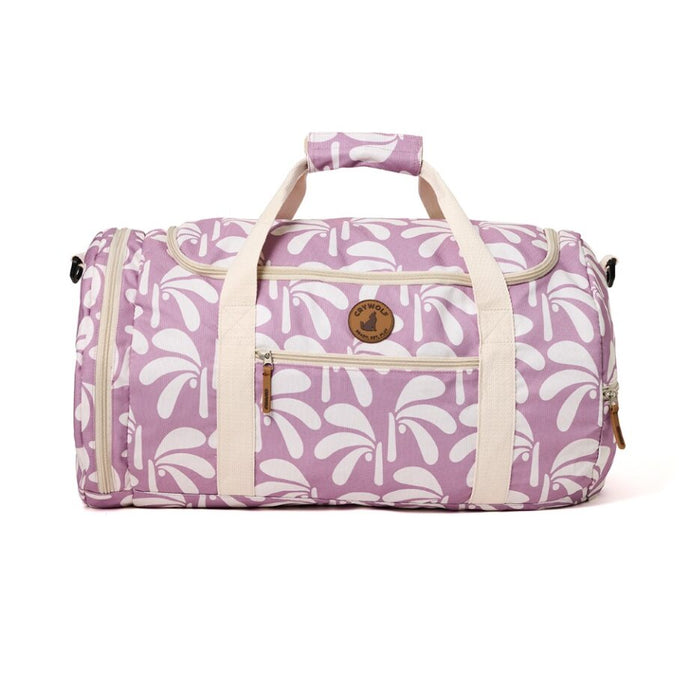 CRYWOLF Packable Duffel - Lilac Palms *ON SALE NOW ~ BUY 1 GET 50% OFF 2ND BAG*