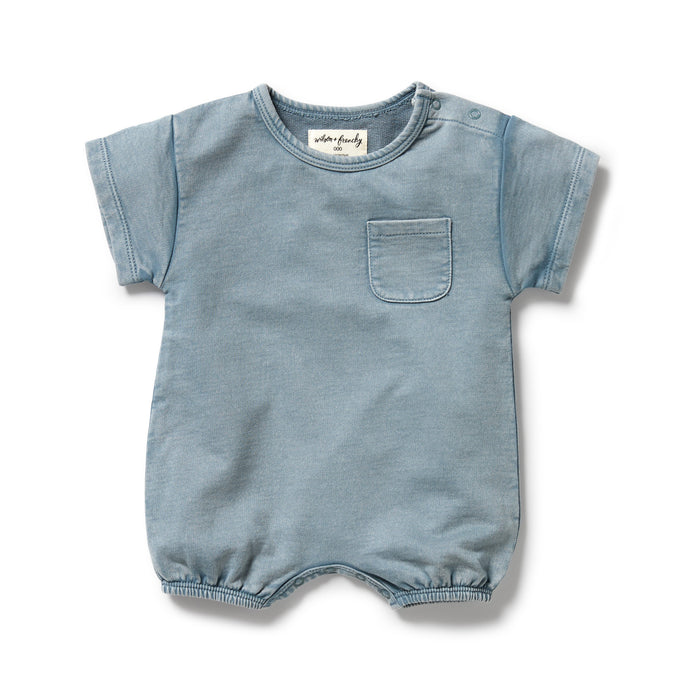 wilson + frenchy Organic Sweat Growsuit  | Dusk