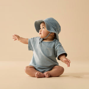 wilson + frenchy Organic Sweat Growsuit  | Dusk