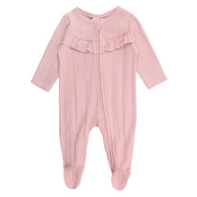 Load image into Gallery viewer, Bébé Dusky Pink Pointelle Onesie