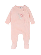 Load image into Gallery viewer, Bébé Fern Velour Embroidered Zip Onesie