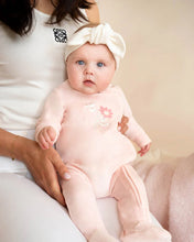 Load image into Gallery viewer, Bébé Fern Velour Embroidered Zip Onesie