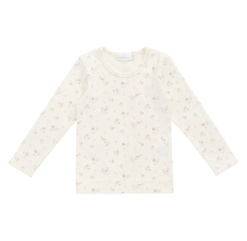 JAMIE KAY Organic Cotton Fine Rib Long Sleeve Top | Caroline Egret