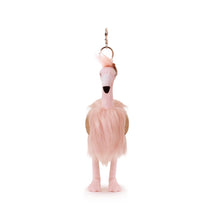 Load image into Gallery viewer, ob Designs Gloria Flamingo Bag Charm (Vegan Angora)