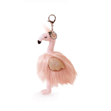 Load image into Gallery viewer, ob Designs Gloria Flamingo Bag Charm (Vegan Angora)