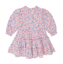 Load image into Gallery viewer, HUX Vintage Floral Puff Long Sleeve Shirred Dress