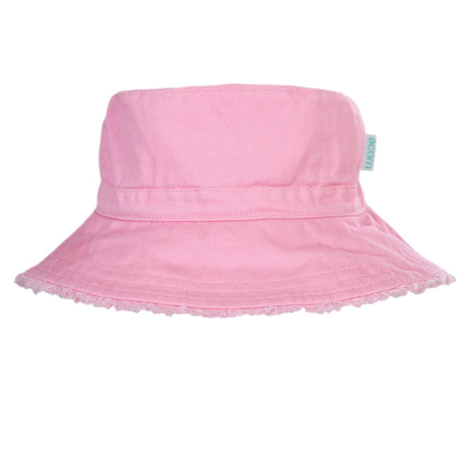 Acorn Frayed Bucket Hat | Strawberry