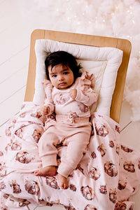 confetti kidz Frilly Slouch Pant | Rose