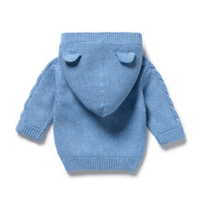 Load image into Gallery viewer, wilson + frenchy Organic Knitted Cable Jacket | Frosted Blue