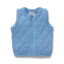 Load image into Gallery viewer, wilson + frenchy Organic Knitted Vest | Frosted Blue