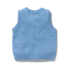 Load image into Gallery viewer, wilson + frenchy Organic Knitted Vest | Frosted Blue