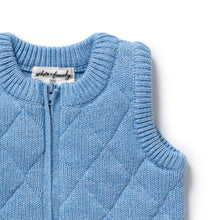 Load image into Gallery viewer, wilson + frenchy Organic Knitted Vest | Frosted Blue