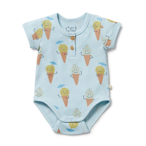 wilson + frenchy Organic Henley Bodysuit | Frosty Friends