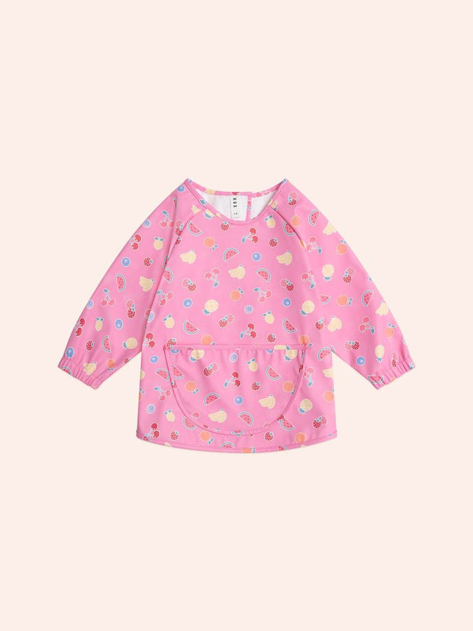 HUXBABY Parisian Fruit Emoji Art Smock