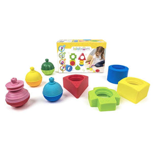 lalaboom 4 Geo Shapes & Beads - 12 Pieces