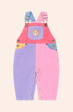 Load image into Gallery viewer, HUX Colour Block Girl Cord Overalls