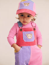 Load image into Gallery viewer, HUX Colour Block Girl Cord Overalls