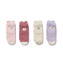 Load image into Gallery viewer, wilson + frenchy Girls Organic 4 Pack Baby Socks