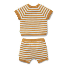 Load image into Gallery viewer, wilson + frenchy Organic Knitted Set | Golden Wave Stripe