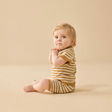 Load image into Gallery viewer, wilson + frenchy Organic Knitted Set | Golden Wave Stripe