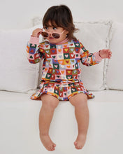 Load image into Gallery viewer, kapow! KIDS Heart Checkerboard Drop Waist Dress
