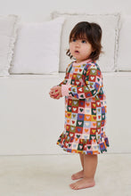Load image into Gallery viewer, kapow! KIDS Heart Checkerboard Drop Waist Dress