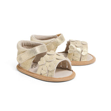 Load image into Gallery viewer, Pretty Brave HEARTS Sandal | Gold Sparkle