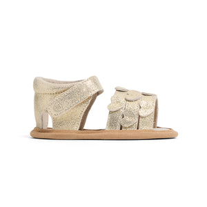 Pretty Brave HEARTS Sandal | Gold Sparkle