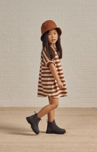 Rylee + Cru henley shirt dress || cedar stripe