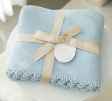 Load image into Gallery viewer, confetti kidz Heritage Knit Blanket | Traditional Blue