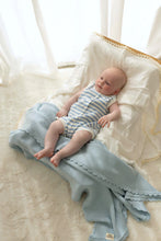 Load image into Gallery viewer, confetti kidz Heritage Knit Blanket | Traditional Blue