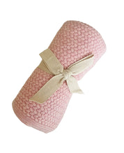 Load image into Gallery viewer, Cuddle Bug &amp; Co Herringbone Blanket | Pink Melange
