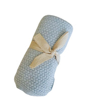 Load image into Gallery viewer, Cuddle Bug &amp; Co Herringbone Blanket | Sky Blue Melange