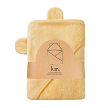 Load image into Gallery viewer, kiin. Bamboo Cotton Hooded Towel - Buttercup