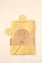 Load image into Gallery viewer, kiin. Bamboo Cotton Hooded Towel - Buttercup - www.bebebits.com.au