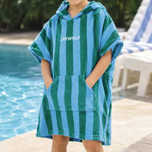 Load image into Gallery viewer, CRYWOLF Hooded Towel | Deck Stripe