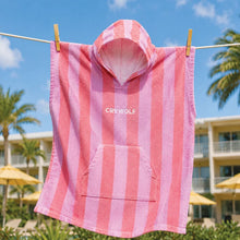 Load image into Gallery viewer, CRYWOLF Hooded Towel | Flamingo Stripe