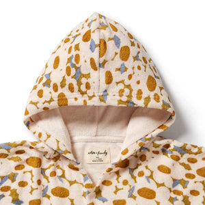 wilson + frenchy Organic Terry Hooded Poncho - Flower Burst