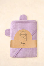 Load image into Gallery viewer, kiin. Bamboo Cotton Hooded Towel - Lilac - www.bebebits.com.au