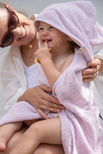 Load image into Gallery viewer, kiin. Bamboo Cotton Hooded Towel - Lilac - www.bebebits.com.au